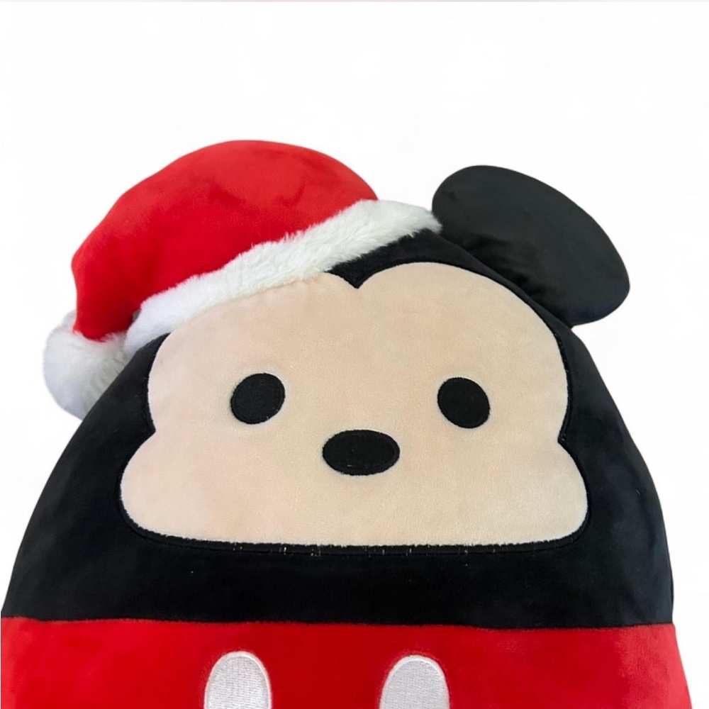 Squishmallows Disney Red, Black, & White Holiday Santa Mickey Mouse Soft Plush - Picture 3 of 7